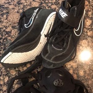 Nike Wrestling Shoes and Headgear